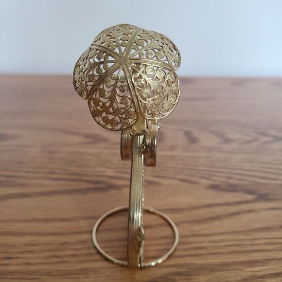 Vintage Stained Glass Table Top Old Fashioned Victorian Woman Figurine Glass Art - Picture 5 of 14